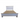 White wooden bed frame on a white background