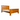 Wooden bed frame with a rustic design on a white background
