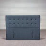Boston Headboard in Charcoal, Queen size, elegant square-tufted upholstered headboard suitable for modern bedrooms