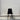 Chicago Dining Chair in black velvet upholstery, straight front view on neutral background