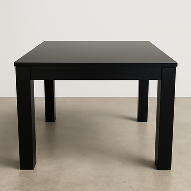 Black Dining Table Set 1000mm x 1000mm with 4 chairs