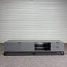 Front view of the Zen Entertainment Unit in graphite grey with drawers and doors closed