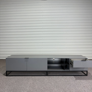 Close-up of Zen unit with one drawers open, showing internal storage