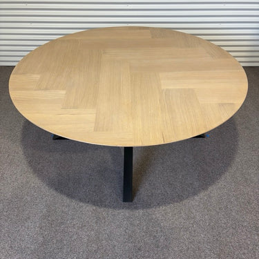 Round Dining Table 1800mm | Oak Top with Metal Legs
