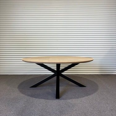 Round Dining Table 1800mm | Oak Top with Metal Legs