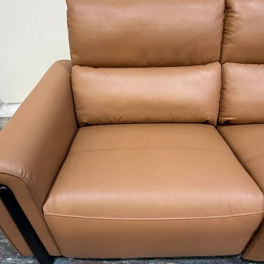 Aspen 3 Seater Premium Leather Dual Recliner Sofa – Maple Divino