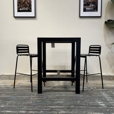Corsica 3 Piece Outdoor Bar Setting | Black & Plywood