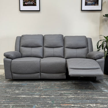 Spencer 3 Seater Fabric Dual Recliner Sofa | Grey