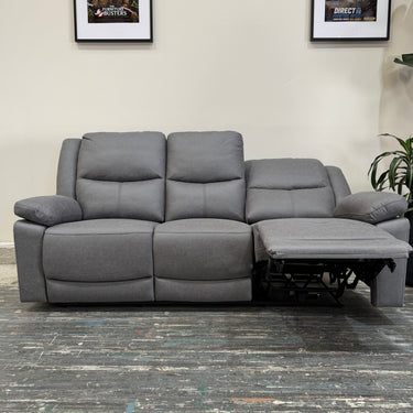 Spencer 3 Seater Fabric Dual Recliner Sofa | Grey