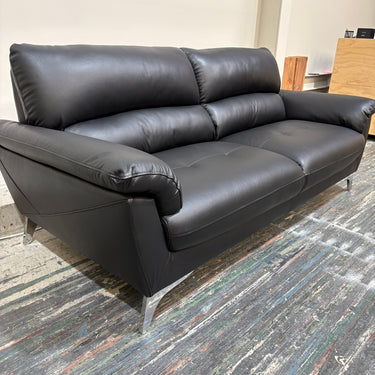Averlyn 3 Seater Sofa | Soft Black Leather