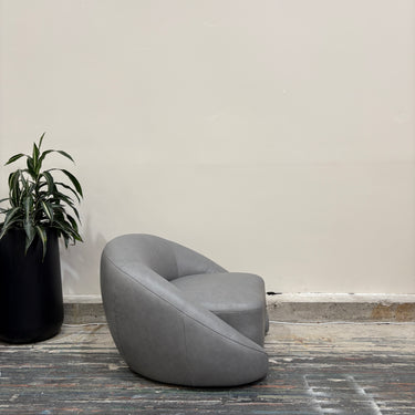 Tala Armchair | Stone Grey Leather