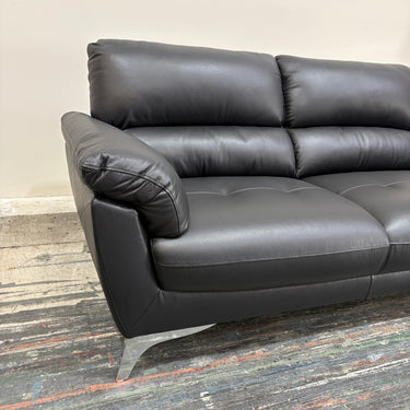 Averlyn 2 Seater Sofa | Soft Black Leather