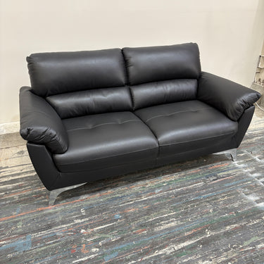 Averlyn 2 Seater Sofa | Soft Black Leather
