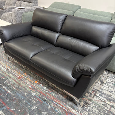 Averlyn 2 Seater Sofa | Soft Black Leather
