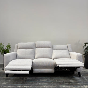 Brielle 3 Seater Fabric Electric Recliner | light Grey