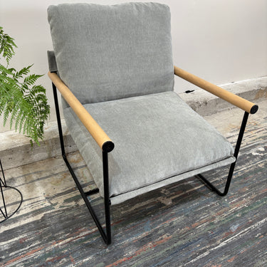 Carmen Fabric Armchair |  Olive Grey