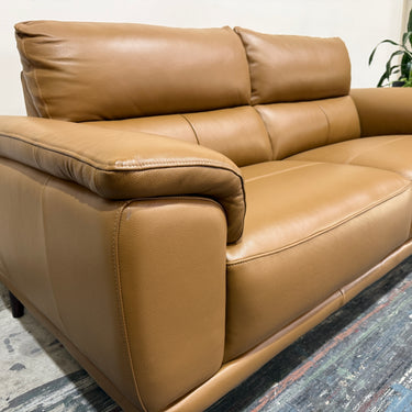 Odette 2.5-Seater Leather Sofa | Tan