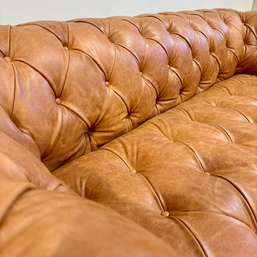 Kaya 3 Seater Leather sofa | Tan