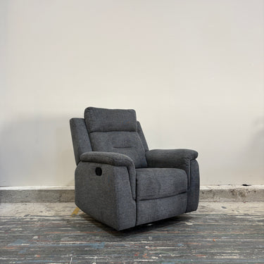 Petra Fabric Swivel Rocker Recliner | Storm Grey
