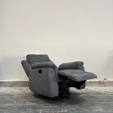 Petra Fabric Swivel Rocker Recliner | Storm Grey