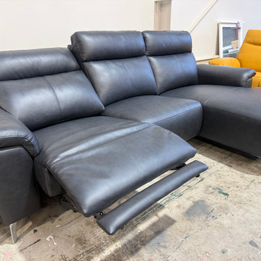 Gabby Leather 3 Seater with Electric Recliner & Chaise
