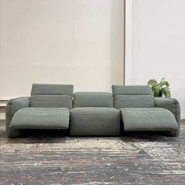 Harper XL 3-Seater Power Recliner | Moss Green Fabric
