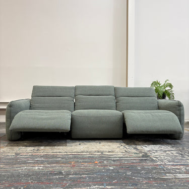 Harper XL 3-Seater Power Recliner | Moss Green Fabric