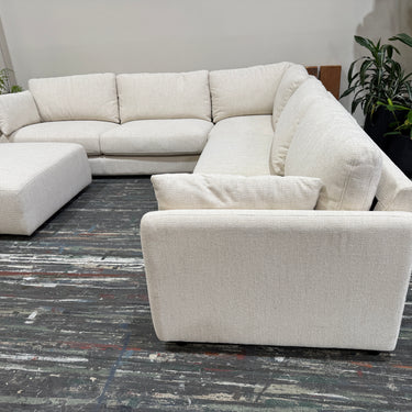 Luigi Fabric Corner Modular Sofa with Ottoman