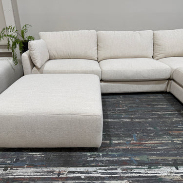 Luigi Fabric Corner Modular Sofa with Ottoman