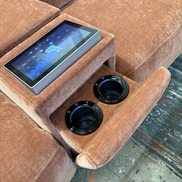 Buzz Dual Power Recliner with lumbar and headrests  | Terracotta