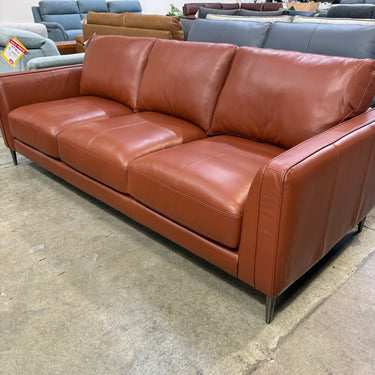 Andi 3 Seater Leather Sofa | Brick