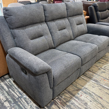 Jett 3 Seater Manual Recliner Sofa | Grey