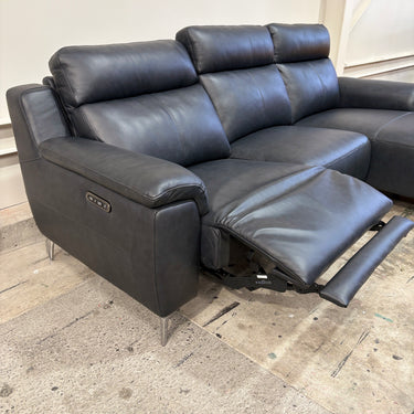 Gabby Leather 3 Seater with Electric Recliner & Chaise