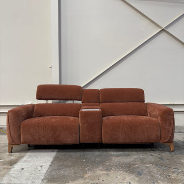 Buzz Dual Power Recliner with lumbar and headrests  | Terracotta
