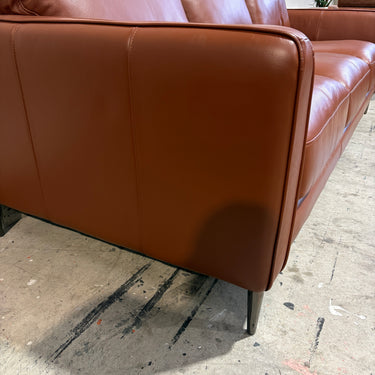 Andi 3 Seater Leather Sofa | Brick