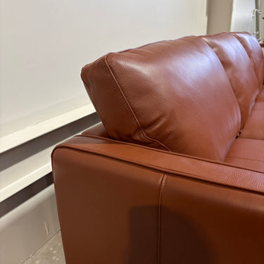 Andi 3 Seater Leather Sofa | Brick