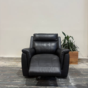 Elena Leather Power Recline Chair | Black
