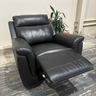 Elena Leather Power Recline Chair | Black