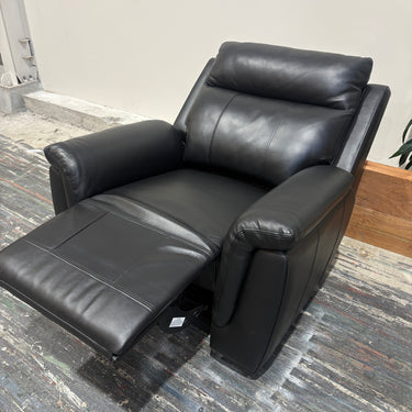 Elena Leather Power Recline Chair | Black