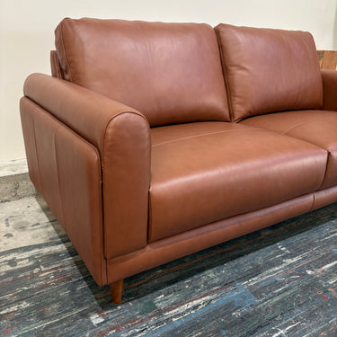 Adren 2.5 Seater Leather Sofa | Warm Brown