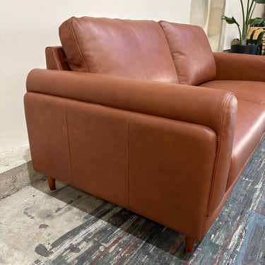Adren 2.5 Seater Leather Sofa | Warm Brown