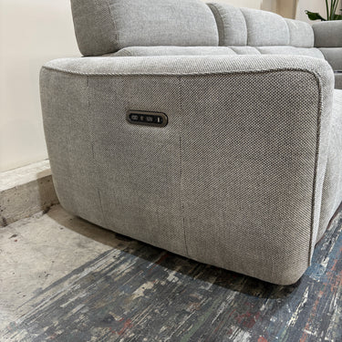 Fiona Modular Corner Power Recliner with Chaise | Light Grey
