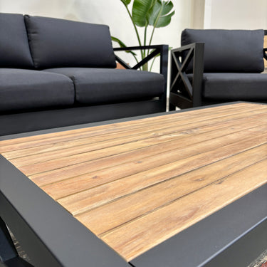 Mia II Outdoor Lounge Set – 4 Piece | Matte Black