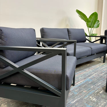 Mia II Outdoor Lounge Set – 4 Piece | Matte Black