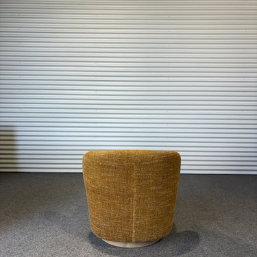 Evelina Swivel Accent Chair | Burnt Orange Textured Fabric