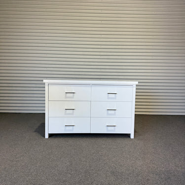 White 6-Drawer Lowboy