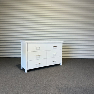 White 6-Drawer Lowboy