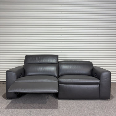 Eclipse 3 Seater Dual Power Recliner Sofa | Dark Brown Leather