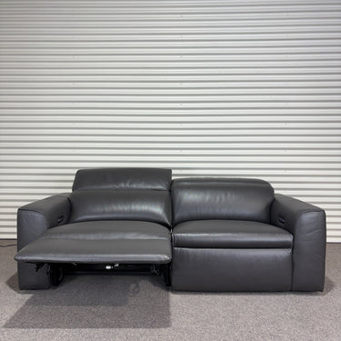 Eclipse 3 Seater Dual Power Recliner Sofa | Dark Brown Leather