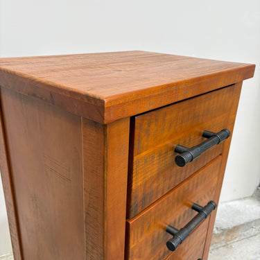 Wanaka 5 Drawer Slimboy I Chestnut Pine Finish